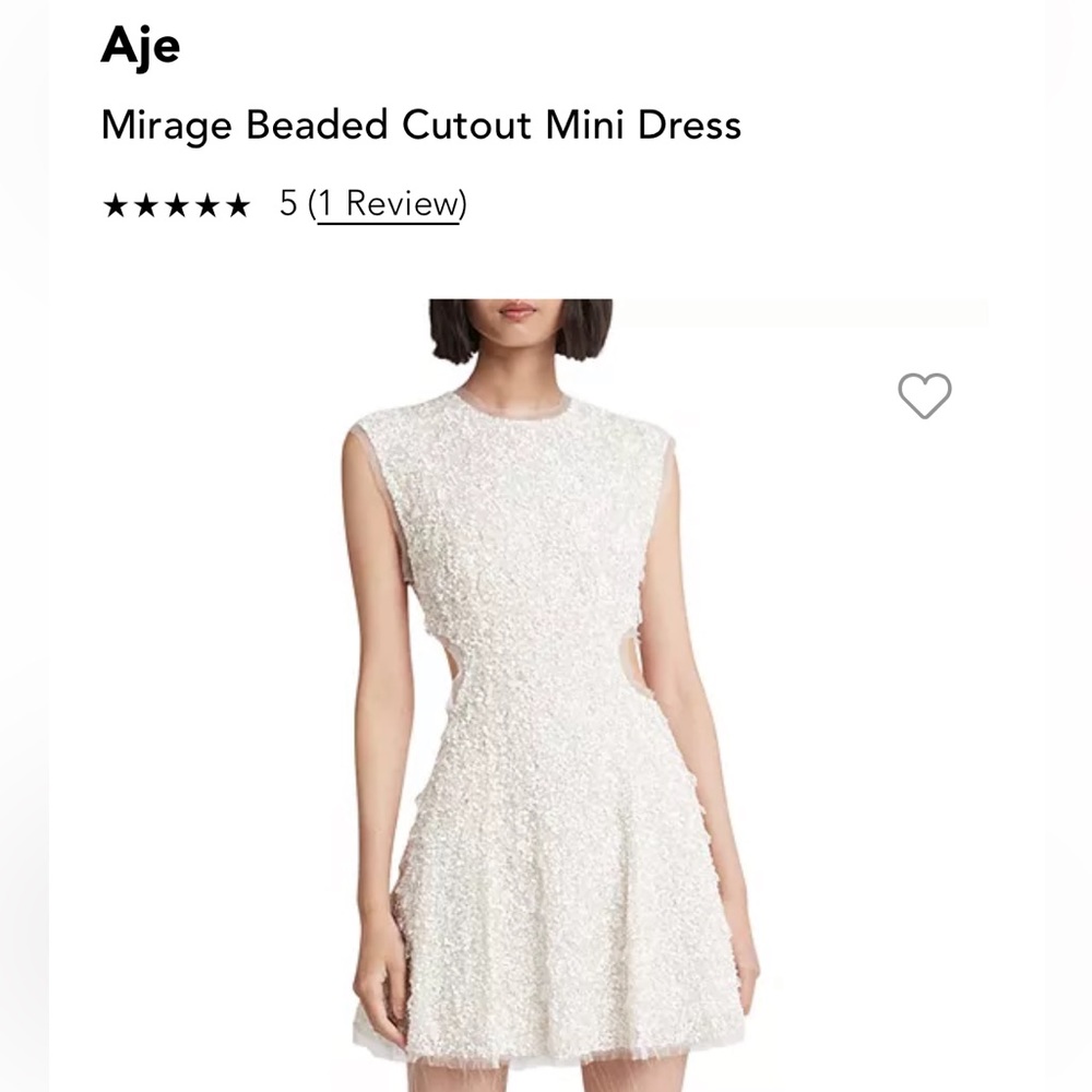 NWT AJE White Sequin Dress